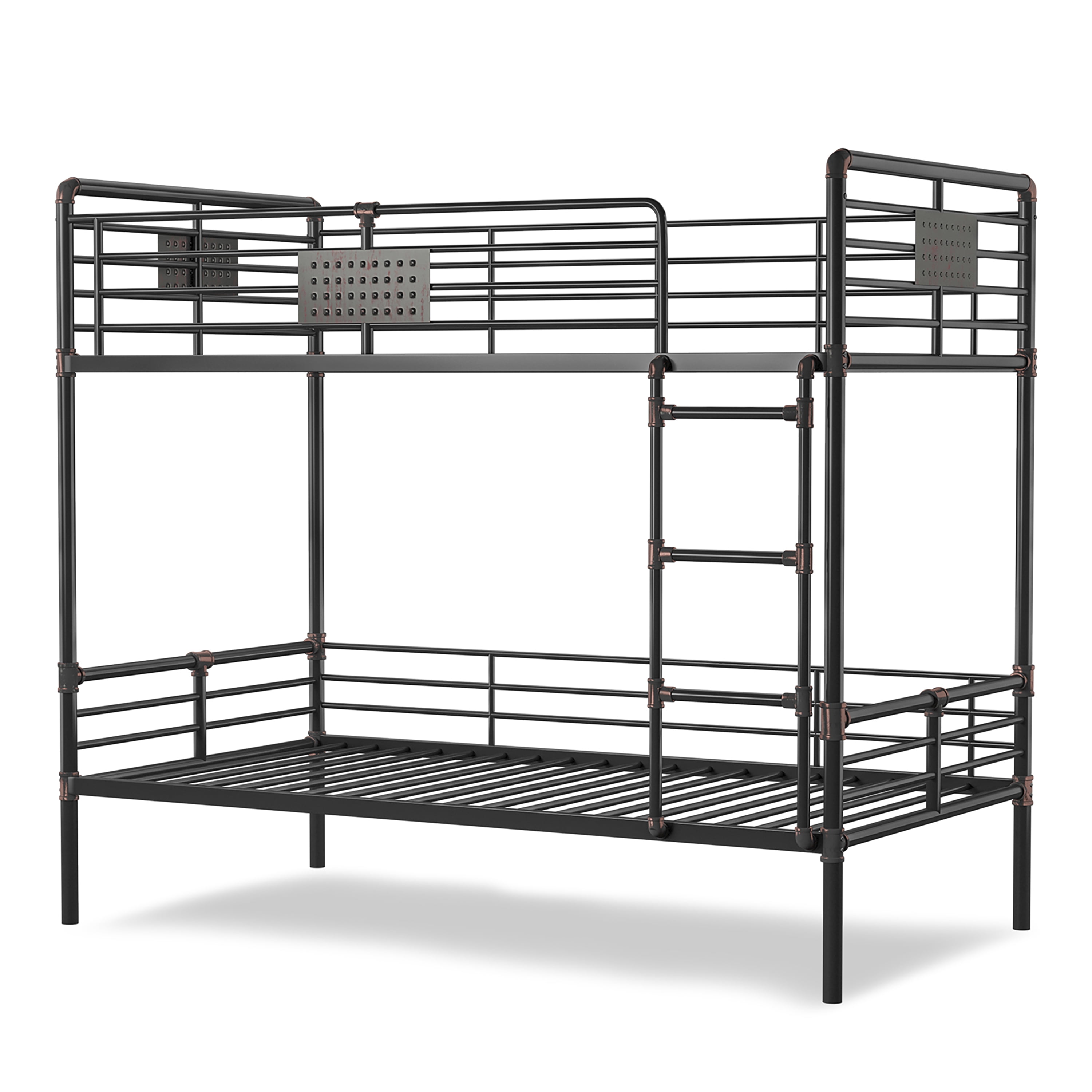 Furniture of America Seanze Metal Antique Black Twin/Twin Kids Bunk Bed