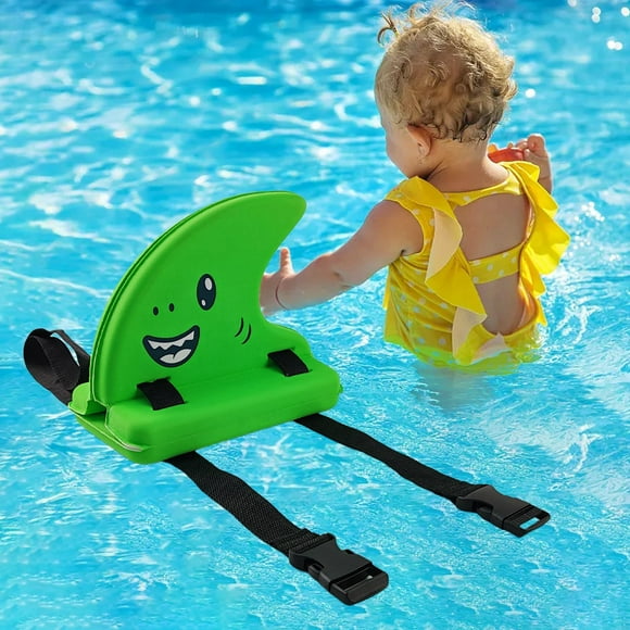 Colaxi Swimming Shark Fin Cartoon Swim Training Belt for Adults Girls Boys Children Green