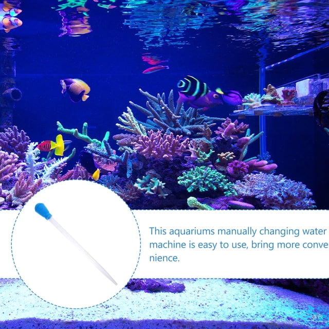 LOLIPPYY Fish Tank Cleaning Tool Azul Para Eliminación De Residuos Y Cambio De Cómodo