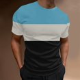 thumbnail image 2 of Sngxgn Crewneck Tee Shirt Summer Casual Tshirt Man Round Neck Short Sleeved(Blue,M), 2 of 4