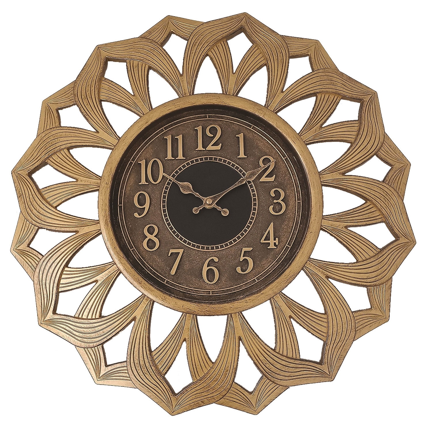 Small Vintage Clock dial face 1.5" Diameter Enamel Over Brass Raised Num. 