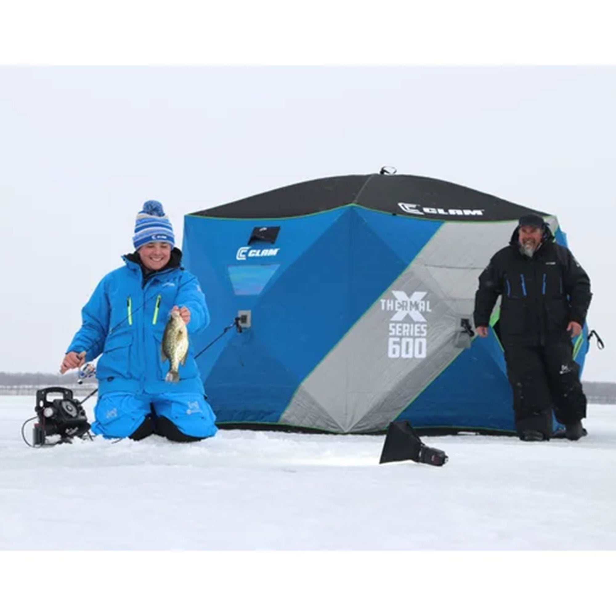 CLAM X-600 Portable 7 Person 11.5' Pop Up Ice Fishing Thermal