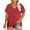 Red, variant on AherBiu Plus Size Tops for Women Short Sleeve V Neck Summer Casual Loose Comfy Basic Top Tees Shirts