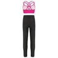 thumbnail image 2 of iiniim Kids Girls 2 Pieces Tracksuits Camisole Tank Top Sport Bras with Athletic Leggings Set Activewear Size 6-14 Rose 6, 2 of 7
