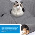 thumbnail image 3 of Túnel de gato resistente de tela Oxford plegable en forma de S para gatos interiores tubo interactivo con varita, 3 of 8