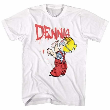 Dennis The Menace Newspaper Comic Strip Spray Paint Graffiti Adult T-Shirt