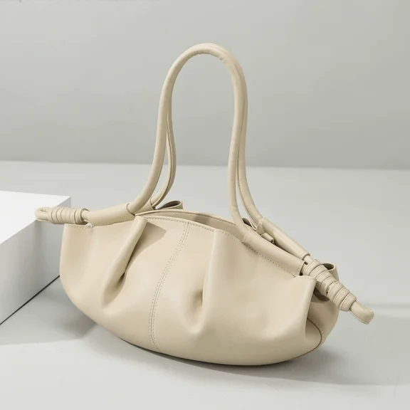 Cloud Pouch Dumpling Clutch Purse Women Tote Shoulder Retro Crossbody Bag with Removable Strap