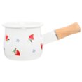 thumbnail image 3 of Enamel Milk Pot Enamel Butter Warmer Small Milk Pan Portable Milk Pot Baby Food Pot Random Style, 3 of 7