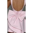 thumbnail image 4 of Vestido de cóctel Aosadin Satin A Line Mini Ivory para mujer, 4 of 6