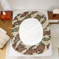 thumbnail image 5 of Homewish Retro Camo Camouflage Queen Sheet Sets,Rustic Farmhouse Flat Sheet,Green Brown Beige Queen Fitted Sheet For Teens,Microfiber Bedroom Decor,4 Pieces, 5 of 7