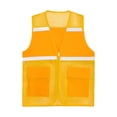 thumbnail image 4 of RUNQHUI Men Women Zipper High Visibility Reflective Safety Vest Construction Work Mesh Fabric Work Clothes Earthy Yellow 175, 4 of 5