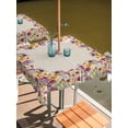 Colorful Flowers Square Outdoor Tablecloth with Umbrella Hole ...