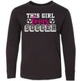 thumbnail image 3 of Inktastic This Girl Loves Soccer Long Sleeve Youth T-Shirt, 3 of 5