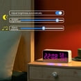 thumbnail image 4 of Zootealy Smart LED Alarm Clock with Recording Function, 100 Color Options, 5 Pre-set + 4 Custom Alarms, Snooze, Adjustable Brightness, Countdown, 12/24H Mode, Temp/Humidity Display, 7.09" Large, 4 of 7