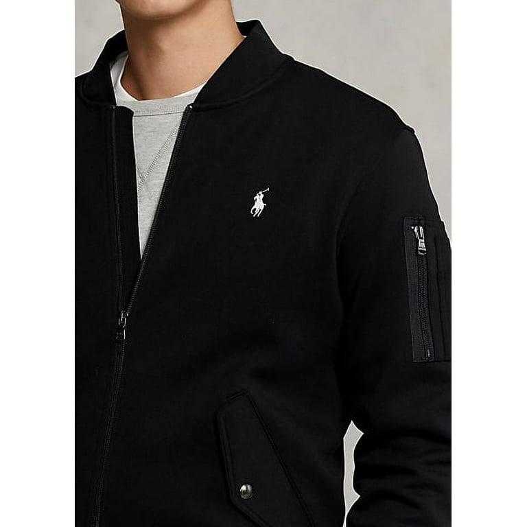 Polo double outlet knit bomber jacket