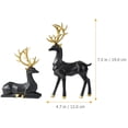 thumbnail image 4 of 2pcs decoración de renos decoración navideña figuras de ciervos decoraciones de escritorio de resina, 4 of 5