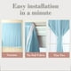 thumbnail image 5 of Cortinas Bordadas Transparentes Hys241217802 | Paneles de Poliéster de Malla Fantasma Opacos Que Filtran La Luz | Voile Suave y Transpirable | 99 X 289 Cm | Blanco, Rosa, Gris, Azul y Beige | Sala de, 5 of 6