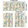 thumbnail image 3 of Aoznliie Curtains Set, Colorful Leaves Washable Light Filtering Valance & Curtains for Kitchen Window, 3 Piece Rod Pocket Collection for Dining Room, 3 of 7