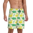 thumbnail image 2 of Gaeub crocodile and duck Print Men's Short Pajama Pants, Sleep Shorts, Household Pants, Casual Pants with Pockets-XX-Large, 2 of 6