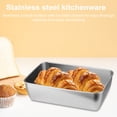 thumbnail image 2 of Trayknick Bread Pan Long Loaf Pan Stainless Steel Baking,Rectangular 8.66" X 5.71" X 2.36" For Homemade Bread,Easy-to-Clean Long Meatloaf Baking Pan,Loaf Tin Pan for Banana Bread,Dishwasher Safe 2Pcs, 2 of 13