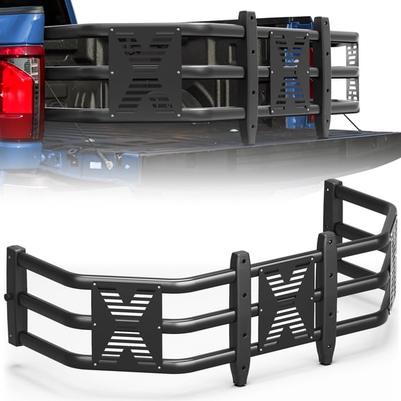 POFENZE Truck Bed Extender Adjustable 59”-69” Retractable Tailgate Extender Fits for Dodge Ram, Ford F-Series, Tundra, Chevy Silverado, Titan