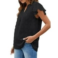 thumbnail image 2 of Hibeli Blouses for Women Dressy V Neck Ruffle Sleeve Summer Tops Casual Flowy Shirts, 2 of 5