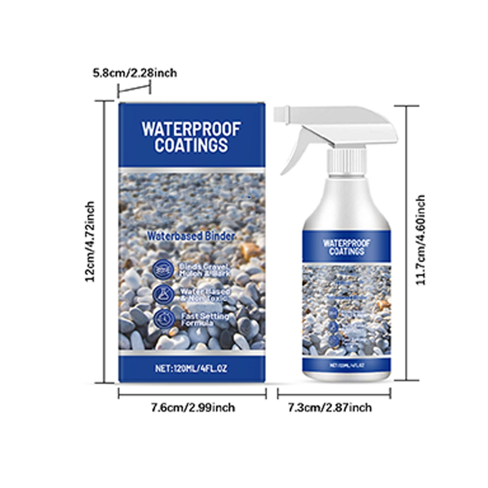 Gravel Adhesive,Mulch and Rock Glue for Landscaping and Stabilizing Mulch, Rock, and Pea Gravel,Waterproof Frost Thaw And Permeable Paving,Non-Toxic, Fast Drying Lasts For 3 Year