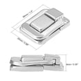 thumbnail image 2 of Unique Bargains Toggle Latch, 38mm Silver Tone Decorative Hasp Suitcase Box Catch 3Pcs Iron, 2 of 6