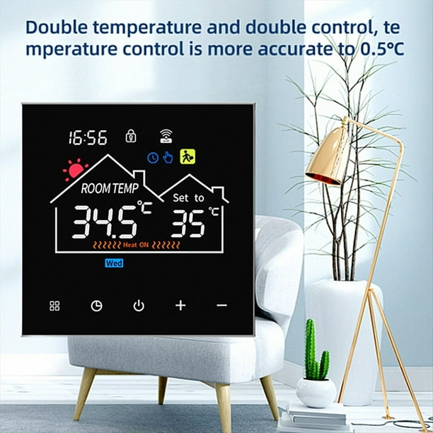Termostato Inalámbrico Wifi Inteligente para Calentar Agua con Caldera de Gas de Manera Eficiente Controlador de Temperatura Digital para Calentar Agua A