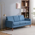 thumbnail image 3 of Tcbosik Modern Sofa Couch for Living Room Sofa Couch 3 Seater Fabric, Blue, 3 of 10