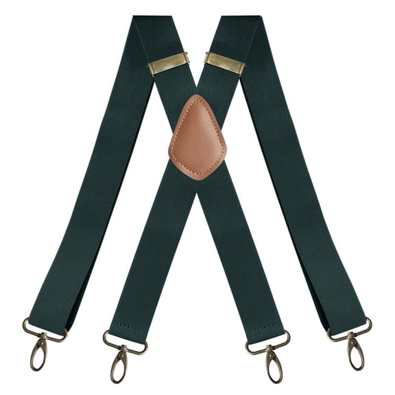SDNall Unisex Suspenders, 3.5cm Wide Elastic Braces with Metal Side Clip Buttons, Adjustable Back Strap