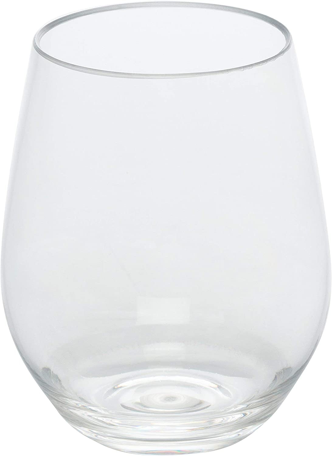 Bravario Unbreakable Stemless Wine Glasses Set of 4 Shatterproof Non- Breakable No Stem Tritan Plastic Outdoor Drinkware Tumbler Cups