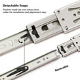 thumbnail image 5 of Guías para cajones de 24 pulgadas Guías deslizantes para cajones Plussmart Guías deslizantes para gabinetes con rodamiento de bolas Guías para gabinetes de extensión completa 3 pliegues 150 lb 6 pares, 5 of 5