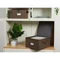 thumbnail image 6 of Covermates Keepsakes Dish Storage Box - Stackable, Reinforced Handles, China Storage, Brown Heather, 6 of 7