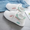 thumbnail image 4 of Zapatos blancos de mujer Primavera y otoño Forro de pelo volador Zapatos de mujer de estudiantes coreanos Zapatos de tablero de tiro callejero Zapatos planos casuales Zapatos de una sola, 4 of 5