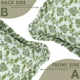 thumbnail image 5 of Fabdivine Farmhouse "Thick Cotton White" Cushion Case Decor for Home, Accent Pillow for Living Room, Bed, Couch, Sofa, "Green", 22"X22", 5 of 5