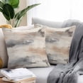thumbnail image 3 of Outdoor Pillow Cover off White Gray Brown Oil Painting Set of 2 Waterproof Throw Pillowcases Abstract Art Decorative Patio Furniture Pillows for Couch Garden Indoor & Outdoor Use, 3 of 9