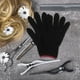thumbnail image 4 of ColoMX Peluquería Guante resistente al calor Bloqueo de calor Guantes de aislamiento térmico resistentes al calor para peinar el cabello Planchas rizadoras Rodillos calientes y secadores Negro, 4 of 8