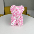 thumbnail image 3 of Regalo de Pascua 25 cm Rosa Día de San Valentín Flor de algodón eterna Decoración de boda Beige mixto, 3 of 4