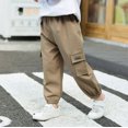 thumbnail image 5 of Generic 2024 New Clothing Cargo Pants Trousers Fashion Boys Pants Spring Elastic Casual Summer Pants for Fashion Casual Breathable Lightweight (5-6 Years,Beige), 5 of 9