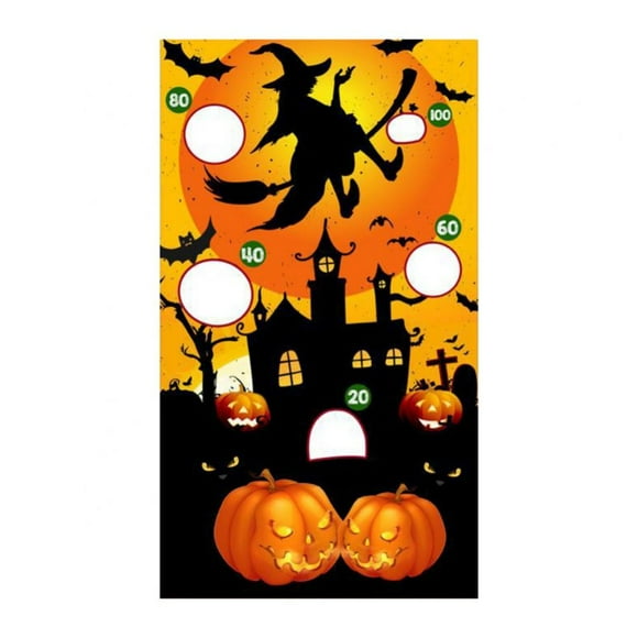 Slopehill Halloween Hanging Flag Outdoor Game Sandbag Flag Halloween Garden Flag Waterproof and Durable Suitable for Halloween Decoration Indoor and Outdoor Yard Garden Game Room