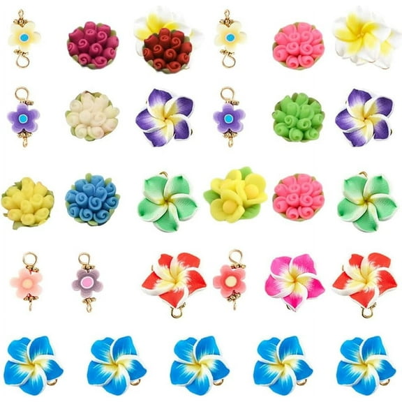 Plumeria Flower Beads Charms