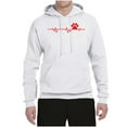 thumbnail image 3 of Dog Heartbeat | Paw Print EKG Lifeline | Veterinarian Vet Tech Dog Lover Unisex Hoodie Sweatshirt, White, Large, 3 of 5