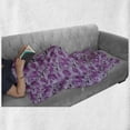 thumbnail image 6 of Bohemian Soft Flannel Fleece Throw Blanket, Chinese Traditional Pattern Abstract and Hippie Blossoms, Cozy Plush for Indoor and Outdoor Use, 50" x 60", Fuchsia Brown and Mauve, by Ambesonne, 6 of 6