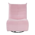 thumbnail image 3 of Pemberly Row Modern Pink Corduroy Fabric Swivel Glider Recliner, 3 of 5