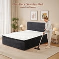 thumbnail image 3 of Toject Queen Size Bed with Memory Foam Mattress, Soft Bed with Matching Headboard, Medium Firm Mattress in a Box, No Assembly Required and No Bed Frame Needed, Bedrooms, Apartment, Gray, 3 of 14