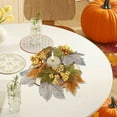thumbnail image 5 of Fmbmuo Artificial Maple Leaf and Pumpkin Candle Wreath Tray Candle Holder Plastic Rustic/Lodge Thanksgiving Table Setting, 5 of 5