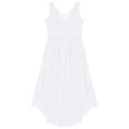 thumbnail image 5 of TiaoBug Kids Girls Junior V Neck Chiffon Party Gown High Low Hem Dress, 5 of 6
