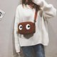 thumbnail image 3 of Bolsos de hombro para mujer a la moda, bolso cruzado con estampado de ojos de dibujos animados, regalo (marrón) Likrtyny Para estrenar, 3 of 6