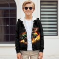 thumbnail image 5 of Uourmeti Fire Flame Tractor American Flag Lightweight Zip Up Hoodie for Boys Girls Long Sleeve with Pockets Comfy Casual Fall Outerwear ​​Size 12-14​​, 5 of 7